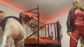 Evil LEZDOM caning with OCHSENZIEMER