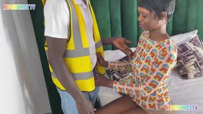 My Plumber Fixed My Licking Sink I Serve Him Delicious Lunch with My Pussy Took Me From Behind While Dinner Was Cooking