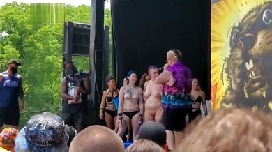 Underground fetish party erupts in wild fisting and oral sex on stage