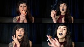 Smoking strong cigarette to relax