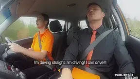 Real euro publically fucked after driving test