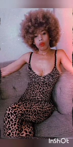 "Afro Queen in Leopard: A Luxurious Findom's Entrance