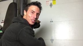 Garage Workout in a Thong