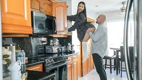 Tiny Latina Teen Rides Her Bestie�s Stepdad While She's in School