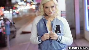 TUSHYRAW Blonde Baddie Alex Gapes Her Little Ass Wide Open