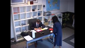 Big boobs cleaning lady loves fucking in office