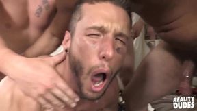 Kinky Goalkeeper Gets Gang-Banged by Frat Boys - Cock-filled Dorm Room Orgy