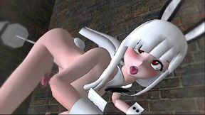 3D Hentai Futanari Bunny MachineFuck