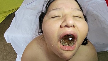 Double anal fisting, anal fucking and anal prolapse after being pissed on my face by my man and drinking his piss