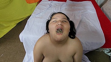 Double anal fisting, anal fucking and anal prolapse after being pissed on my face by my man and drinking his piss