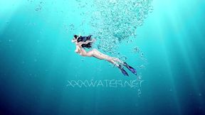 Thrilled Polina's underwater babes porn