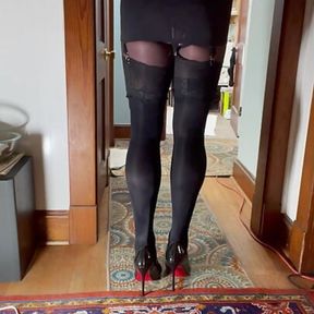 Encased in Sheer Silkiness, A Slut Shows You where to go