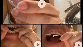 DENTAL FLOSS AND BRUSH (FETISH FOOD)