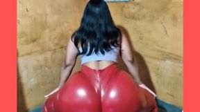 Red Leggings Butt