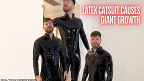 Latex catsuit causes giant growth