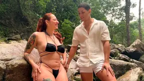 Outdoor fucking with a horny big ass redhead - Milan Rodriguez & Devil Khloee