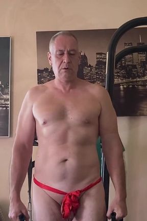 Jerking, Smoking and Red Panties