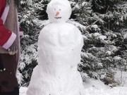 Santa fucks a snow woman - Vertical 60fps