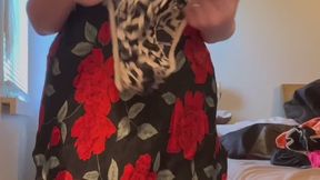 Zebra & Cow print satin string bikini panty try-on Joe Boxer & Classic Satin