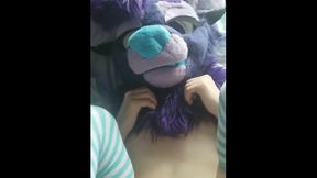 Femboy husky gets filled