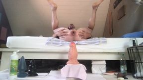 Pumped cock ass stretching