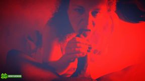 Lucky Gurl Kween Bunny B - Red Light Special POV Blowjob and Throat Fuck