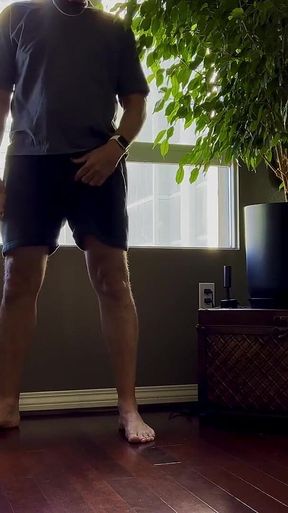 Showing and Stroking in Front of My Window