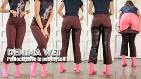 Padlock! Have to pee my corduroy jeans and nylon pantyhose!