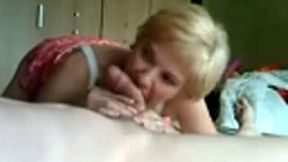 My palatable blonde MILF blows my dick and gets rammed