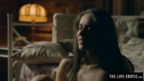 ”Frenzied stepmommy uses a vibrator & spit to cum hard in the bath”