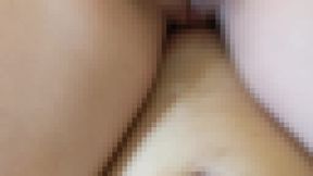 Girl muffled moans during solo play, obvious arousal from foot play