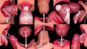 Top Mouth For Your Load! Hot Cum Mouth Compilation! Sucking - Flesh - Gear!