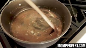 MILF Ariella Ferrera pleasures her stepsons with her mouth