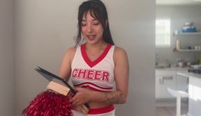 POV Nerd Cums on Korean Cheerleader's Braces for Doing Her Homework - Elle Lee