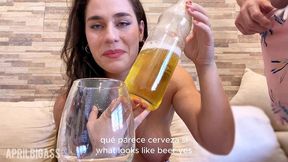 lauren phillips, i react as she gets fucked in her ass and swallows pee, and my stepdad makes me drink 2 liters of dark yellow!!4k
