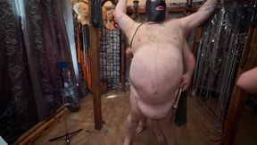 Part 3:- Domina Satana and Lanista Bear takes slave Daz in the dungeon for some anal, spanking, nipple play etc