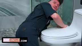Plumber&#039;s Special Service - Fixing Pipes and Assholes with His Thick Cock