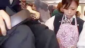 Hot MILF Flight Attendant Gives A Steamy In-Flight blowjob Experience