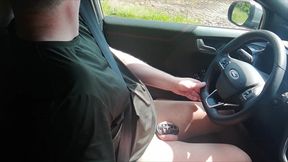 Outdoor Break in Pantyhose on the Dirt Road