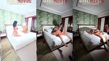 DOUBLE TROUBLE FT. TYRA RIDE X NADINE KERASTAS BODY ON BODY MILFS BTS
