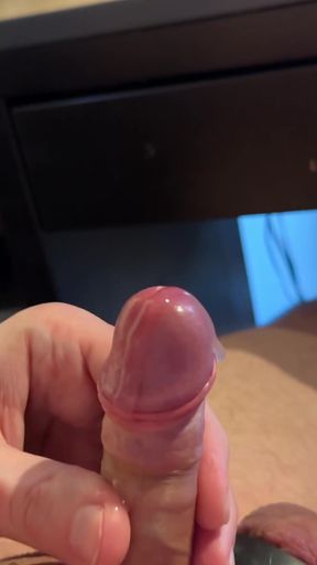 Unforgettable moment from "jerk off my little foreskin cock and have a cum explosion"