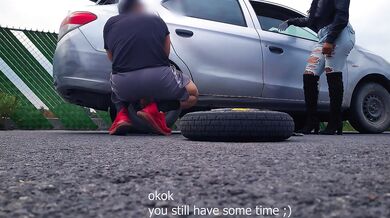 Big Ass Latina Destroys Big Dick in Public Car Cowgirl Thank You Fuck