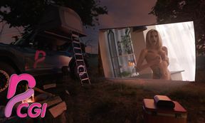 Inked Stunner Kisa Takes Her Panties Off (CGI)