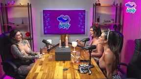 Hot Tattooed Brunette Latina Burping and Masturbating