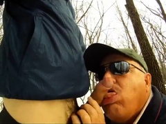 Mature Gay Daddy Blowjob Outside