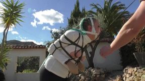 Xtremely Tight Cruel Predicament Bondage Walk Training in a public Park for Rija Mae - Full Clip mp4 HD