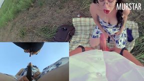 Outside Summer Blowjob with Toys POV