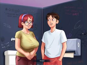 hot aunty and her nebourhood  men anon make seen in summertime saga part 2