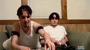 Straight Twinks Axel And His Buddy Wank Their Horny Cocks