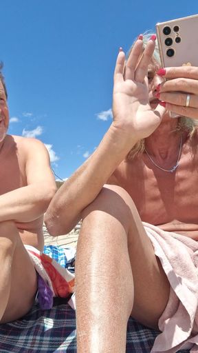 Sex Show Stripchat, Nudist Beach, Shemale and Guy, Gigi and Dave 17-05-2025, P4